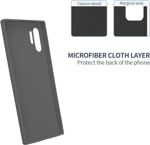 Miniatura 5 de Funda para Galaxy Note 10 Plus, silicona líquida, delgada, suave, TPU, protección de cuerpo completo, a prueba de golpes, para Galaxy Note 10 Plus