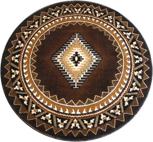 Miniatura 43 de Kingdom South West - Alfombra ovalada de nativos americanos, diseño bereber beige, D143 (3 pies x 4 pies 7 pulgadas, ovalada)