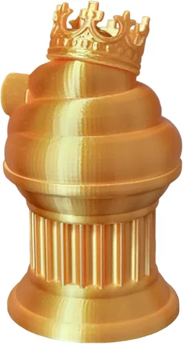 Miniatura 4 de Znet3D Trofeo de emoji King Poop – Premio divertido y regalo – Hecho a mano con fabricación aditiva – 6 pulgadas de alto – Con un emoji de caca seda