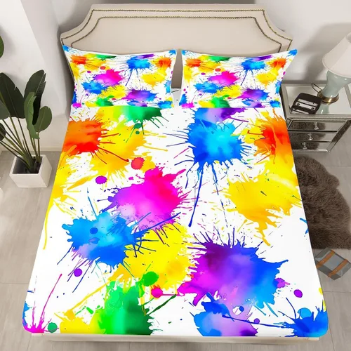 Miniatura 21 de Feelyou - Juego de sábanas con diseño de árbol de la vida, sábana bajera ajustable con ramas de temática natural, juego de ropa de cama, flores