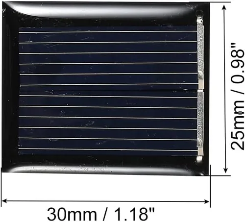 Miniatura 2 de MECCANIXITY Mini célula de panel solar 1V 80mA 0.08W 1.181 in x 0.984 in para proyecto de energía eléctrica DIY paquete de 5