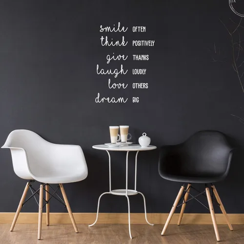 Calcomanía de vinilo para pared, diseño moderno de frase positiva motivacional para niñas, dormitorio, armario, hogar, oficina, habitación de niños,