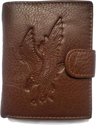 Miniatura 115 de Hombres Cool Eagle Wolf Caballo Totem Cuero Vaca Vertical Cartera Cremallera Multi-tarjeta Titular, Tótem de caballo, Minimalista