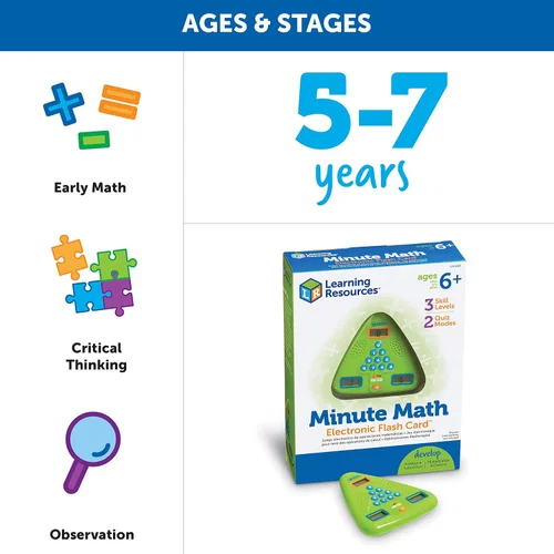 Miniatura 6 de Tarjeta electrónica de Learning Resources, un minuto de matemáticas