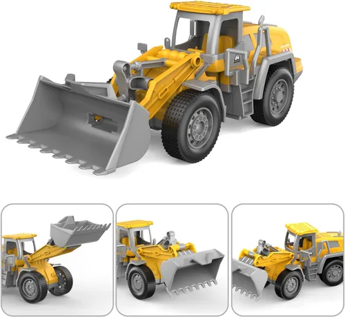 Miniatura 6 de DOWELLIN Vehículo transportador de juguetes para niños, incluye auto transportador y camión bulldózer, juguete de autos, regalo de cumpleaños