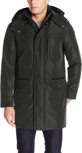 Miniatura 5 de Cole Haan Signature Abrigo de coche de nylon con capucha adjunta para hombre