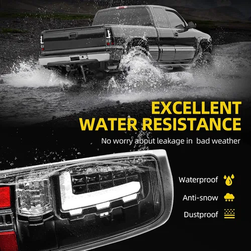Miniatura 3 de DWVO Conjunto de luces traseras LED Compatible con 1999-2006 Chevy Silverado 1500 2500/2007 Silverado Classic / 99-02 GMC Sierra 1500 2500/01-02