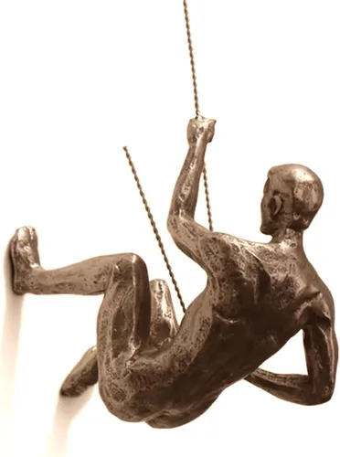 Miniatura 2 de MODIRNATION "El Alpinista" Figura Colgante Moderna para Pared, Estatua de Resina Retro y Elegante para Decoración de Hogar y Oficina, Arte