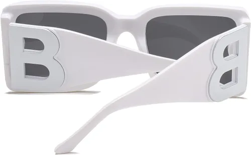 Miniatura 39 de PORADAY Gafas de sol cuadradas grandes de moda para mujeres y hombres, marco grueso negro de lujo, gafas de sol modernas con montura grande