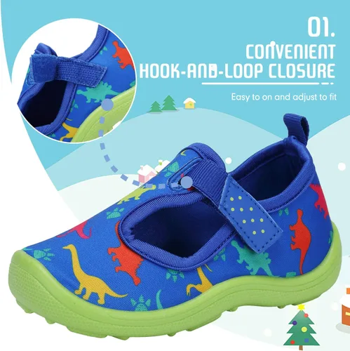 Miniatura 4 de FANTURE Zapatos de agua para niños y niñas, lindas sandalias acuáticas, playa, piscina, parque acuático, tenis acuáticos, para niños pequeños