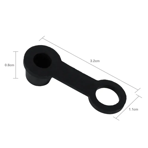Miniatura 7 de Aramox Tapón de pezón de purga de freno, 4 piezas de goma negra para pezón de purga de grasa Zerk, cubierta antipolvo de 0.315 in para motocicleta