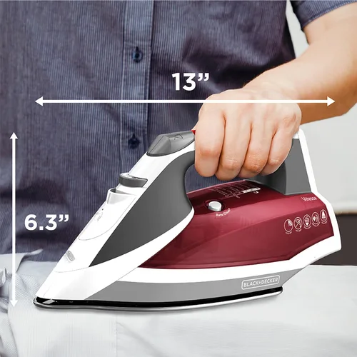 Miniatura 7 de Black+Decker IR2050 Hierro textil, estándar, rojo