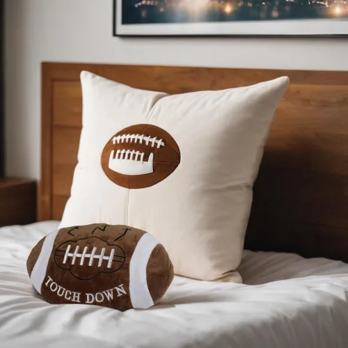 Miniatura 4 de GiftExpress Almohada de fútbol de felpa de 12 pulgadas, juguete suave de peluche, decoración de sala de juegos, cojín temático de fútbol para niños