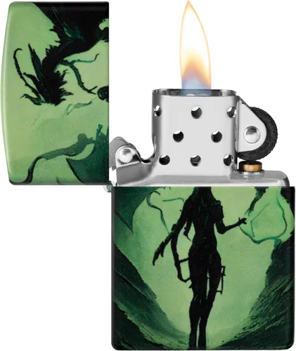 Miniatura 3 de Zippo Encendedor de bolsillo con diseño de dragón brillante, 540 colores que brillan en la oscuridad