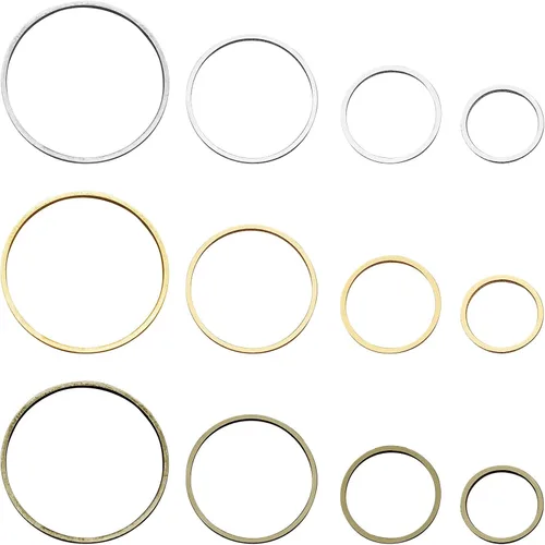 Miniatura 9 de 70 aros de cuentas para hacer joyas, aretes de aro, accesorios circulares de bisel abierto, marco colgante para manualidades, collar de aretes, Oro K
