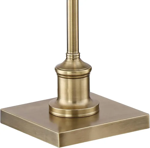 Miniatura 8 de Regency Hill Jenson - Lámpara de pie tradicional de farmacia de 54 pulgadas de alto con enchufe inteligente, latón envejecido, brazo oscilante