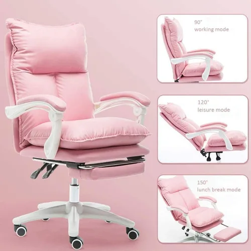 Miniatura 2 de Silla de oficina ejecutiva con cojines de espuma viscoelástica, brazos sólidos y base, silla de computadora cómoda y sedentaria para el hogar