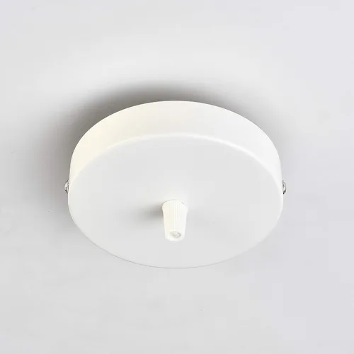 Miniatura 2 de BRIGHTTIA Toldo de techo blanco de 1 puerto con agarre de cable de nailon, kit de conversión de accesorio colgante enchufable a cable rígido - Placa