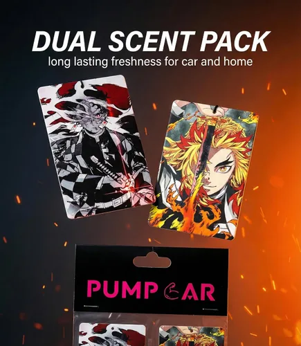 Miniatura 9 de PumpCar Ambientador japonés de doble cara Kamado Tanjiro Kyojuro Rengoku japonés colgante de cereza perfumado Anime Cool para espejo retrovisor