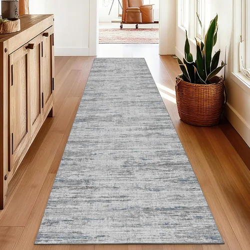 Miniatura 56 de Alfombras para pasillos antideslizantes 2x8, alfombra de pasillo moderna lavable para entrada, alfombra de piso suave resistente a manchas para Gris