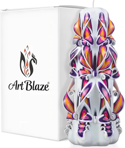 Miniatura 15 de Velas Talladas - Vela Decorativa Grande Hecha a Mano – Vela Espiral Linda de Quemado Largo para Mujeres – Vela de Mesa para Decoración del Hogar