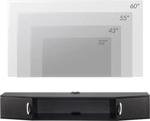 Miniatura 3 de FITUEYES Soporte de TV de 70 pulgadas, centro de entretenimiento flotante montado en la pared; estante de TV para consola debajo de TV para sala