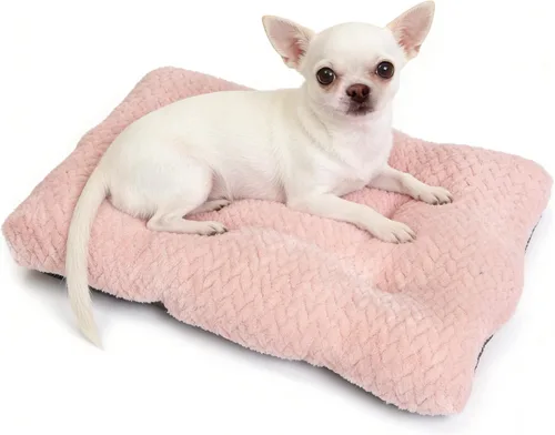 Miniatura 35 de Cama Lavable para Jaula de Perro de 18 Pulgadas Pequeña Antideslizante Impermeable Cálida Acogedora Suave para Mascotas Cachorros, Almohadas