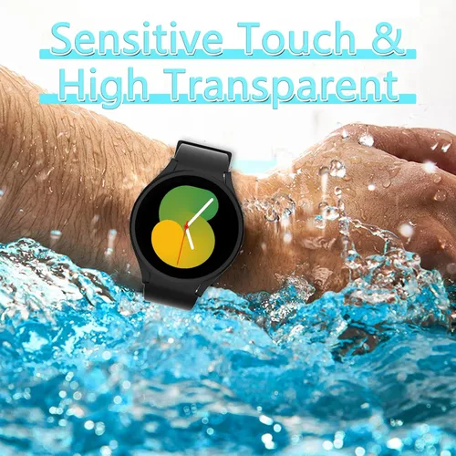 Miniatura 6 de Paquete de 6 + 6 fundas protectoras de pantalla para Samsung Galaxy FE/Galaxy Watch 5/Galaxy Watch 4 de 1.575 pulgadas, película de vidrio templado
