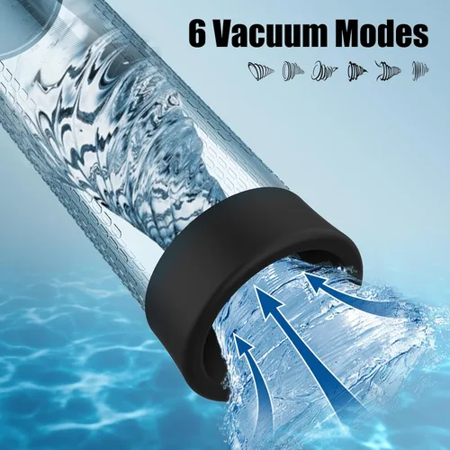 Miniatura 3 de Bomba de vacío eléctrica para pene masculino - Bomba de extensión y agrandamiento de pene con 6 modos de succión, bomba de pene para erecciones más
