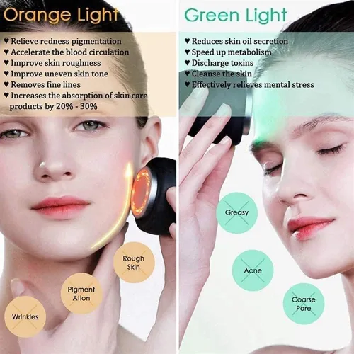 Miniatura 4 de Cepillo de limpieza facial calentado, limpiador facial impermeable para limpieza profunda, cepillo facial suave masaje exfoliante, 9 velocidades