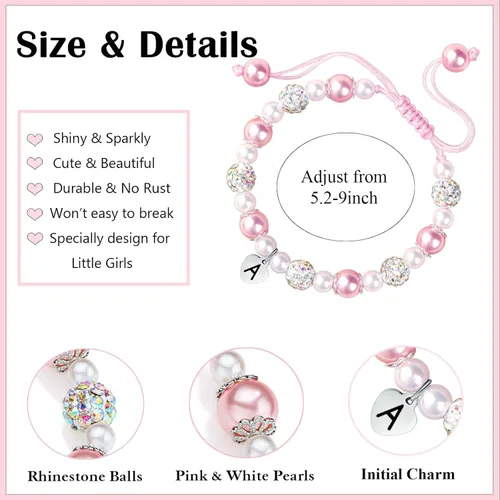 Miniatura 6 de JoycuFF Bracelets for Girls Teen Girls, Natural StonePink Pearls , ' Birthday Christmas Gifts for Daughter Granddaughter Niece