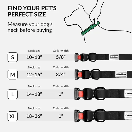 Miniatura 5 de CollarDirect Collar de Perro Impermeable – Silicona, Collar de Plástico, Resistente a Olores, Fácil de Limpiar, para Perros Grandes, Medianos y Negro