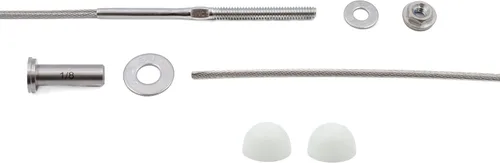 Miniatura 9 de Kit de barandilla de cable de 1/8 pulgadas, acero inoxidable 316 de 5 pies para postes metálicos, no requiere engarzado, sistema de fácil Sin tapas