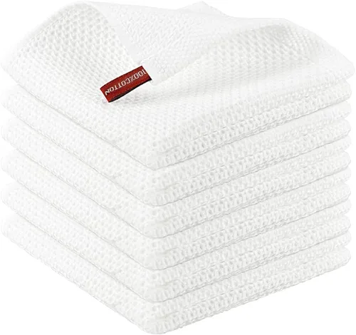 Miniatura 9 de Nialnant - Toalla de cocina 100% algodón, tejido gofre, suave, absorbente y de secado rápido, toallas para secar platos, trapos de limpieza - Multi
