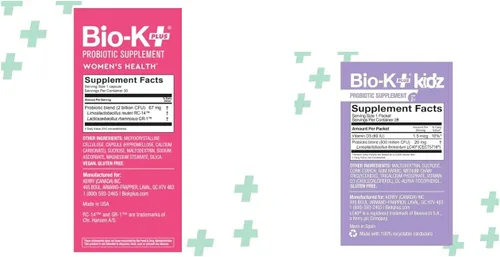 Miniatura 2 de Bio K+ - Paquete de probióticos para la salud de las mujeres – Soporte del tracto vaginal y urinario 2B UFC + probiótico diario para niños