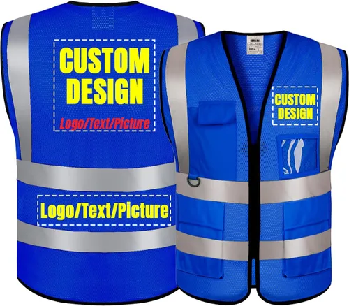 Miniatura 44 de BeautyWill Chaleco de Seguridad con Logo Personalizado Clase 2 Chaleco Reflectante de Alta Visibilidad Chaleco de Construcción Transpirable