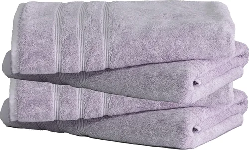 Miniatura 48 de Mosobam Juego de 4 toallas turcas de lujo de 35 x 70 pulgadas, color gris claro (gris), viscosa de bambú de 24.69 oz/m² y algodón peinado turco
