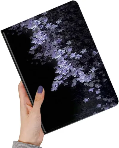 Miniatura 21 de kaitesi Funda floral compatible con iPad 6ª 5ª generación 9.7 pulgadas iPad Air/Air 2, diseño de flores, bonita funda inteligente de piel delgada