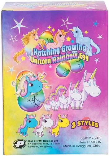 Miniatura 3 de YMCtoys - Huevos de unicornio arcoíris sorpresa que crecen y eclosionan, juego de 2