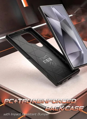 Miniatura 5 de Poetic Neon Series - Funda compatible con Galaxy S24 Ultra 5G de 6.8 pulgadas, doble capa, resistente, resistente, ligera, delgada, a prueba de Negro