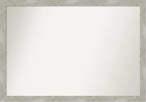 Miniatura 154 de Amanti Art Espejo de baño gris para sobre el fregadero, 31 x 48 pulgadas, espejo de tocador rectangular estrecho de color gris, marco de madera