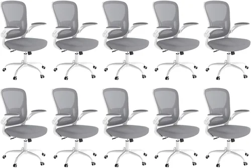 Miniatura 14 de Youhauchair Silla de oficina, sillas ergonómicas de escritorio de oficina en casa con brazos abatibles y soporte lumbar, altura ajustable