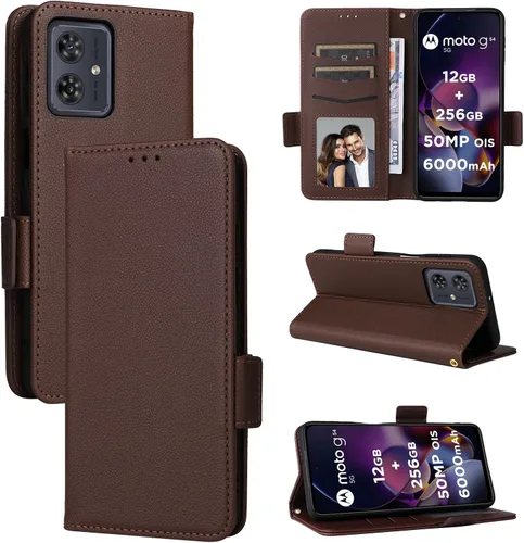 Miniatura 67 de Funda de piel sintética compatible con Motorola Moto E22 4G, funda de piel sintética compatible con Motorola Moto E22i 4G, color negro