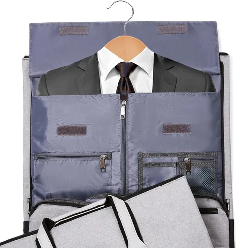 Miniatura 3 de BEYOING - Bolsa de viaje convertible, bolsa de lona de mano para hombres y mujeres, 2 en 1, para colgar, bolsa de viaje de negocios, Gris, Negocios