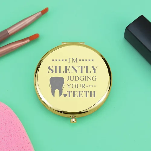 Miniatura 5 de Regalo dental para mujeres, regalo de dentista, espejo de maquillaje compacto, regalos de graduación, regalos de higienista dental, regalo