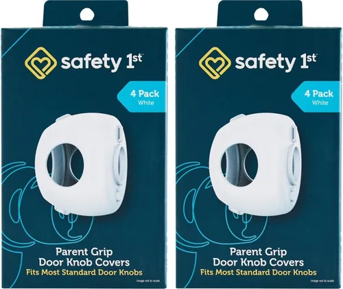 Safety 1st Parent Grip - Fundas para pomo de puerta, color blanco, talla única (HS3260600), el embalaje puede variar (paquete de 8)
