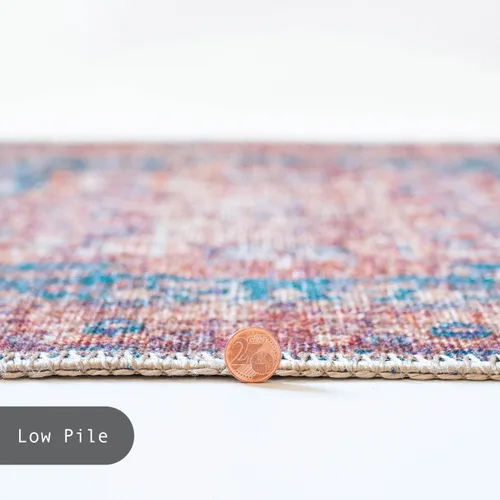 Miniatura 156 de GLN Rugs Traditional Collection - Alfombra de felpilla lavable a máquina, tradicional lavable, antideslizante, alfombra de felpilla de pelo corto