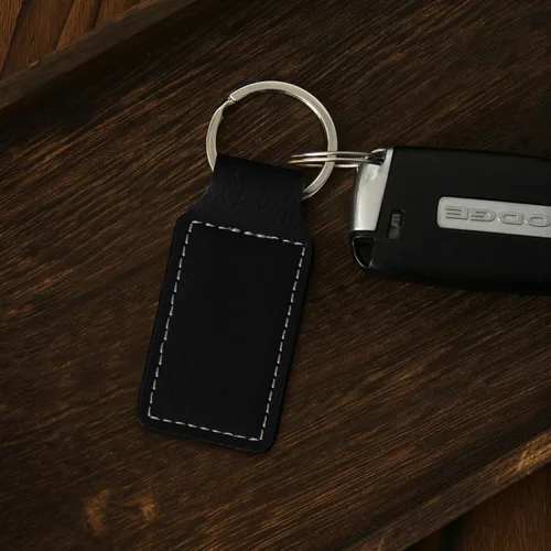 Miniatura 4 de LaserGram Llavero rectangular, esgrima, grabado personalizado incluido