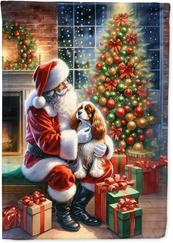Miniatura 78 de Caroline's Treasures DAC4159CHF - Bandera de casa de Husky siberiano y Papá Noel para porche, grande, para colgar en la pared, poliéster
