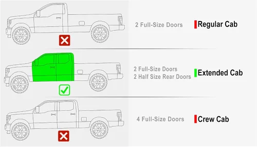 Miniatura 6 de HD Ridez Estribos de rueda a rueda, estilo desplegable, escalón lateral compatible con Ford F150 Super Cab 2015-2024 con caja de 6.5 pies y F-250